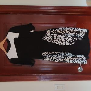 Black and white patterned dress